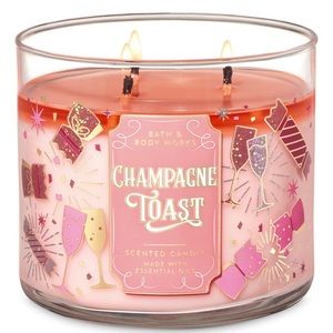 3 wick candle Champagne toast